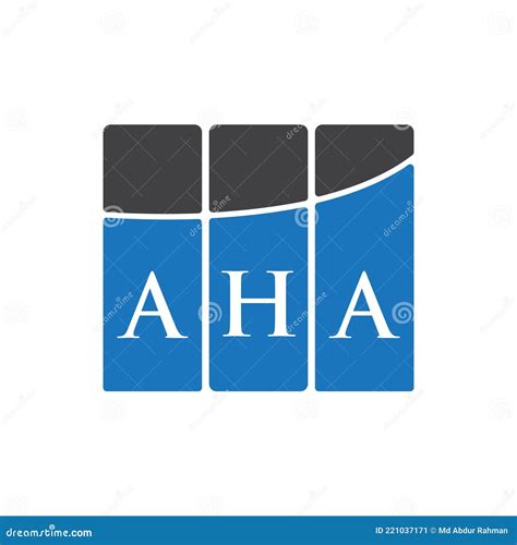 AHA Letter Logo Design on Black Background.AHA Creative Initials Letter ...