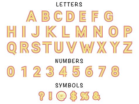 Retro Disco Line Alphabet. Clipart Font Svg Png Files. Sublimation ...