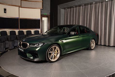 BMW M5 CS on Display in Abu Dhabi Looks Amazing in Frozen Deep Green ...