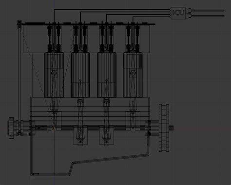 3ds inline-four engine animation