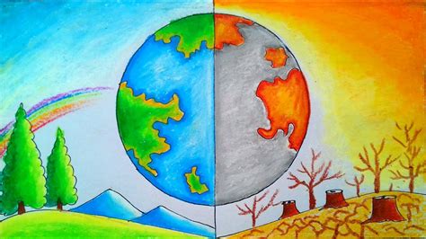 How to draw environment day drawing - YouTube