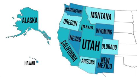 West States, Capitals, and Abbreviations Diagram | Quizlet