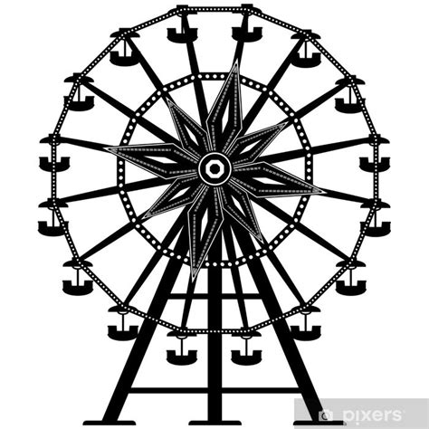 Ferris Wheel Silhouette Vector at Vectorified.com | Collection of ...