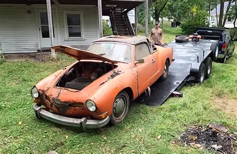 Rare 1972 VW Karmann Ghia Convertible With a Trashed Interior Gets ...