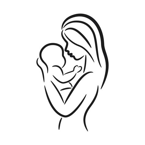 Mother and her baby symbol 11882811 Vector Art at Vecteezy