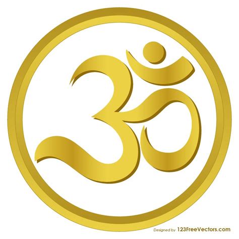 Gold Aum or Om Symbol Image | Symbols, Om symbol, Om symbol art