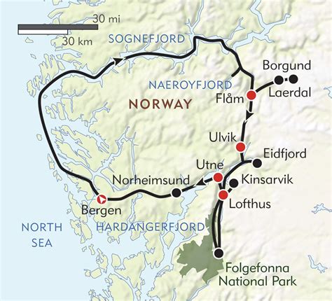 Hiking Norway's Fjord Country route-map | Norway fjords, Norway, Hiking ...