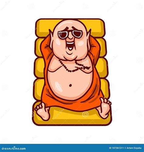 Funny Buddha In Sunglasses And A Baseball Cap Rides A Scooter. Rent A ...