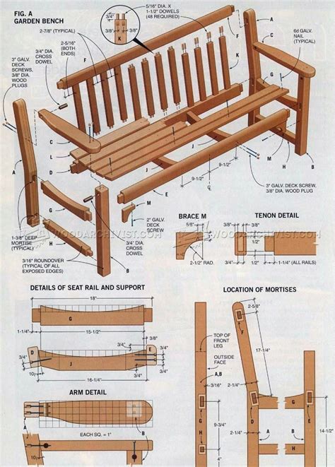 #2037 Garden Bench Plans - Outdoor Furniture Plans | Garden bench plans ...