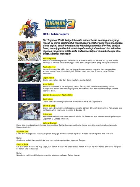 (PDF) Digimon World 3 walkthrough.pdf - DOKUMEN.TIPS