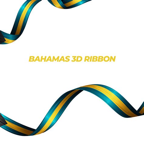 Ribbon with bahamas flag color 3d 19765706 PNG