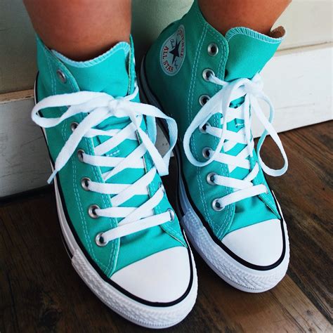 These vibrant Converse Hi-Tops in Pure Teal are one of our most popular ...