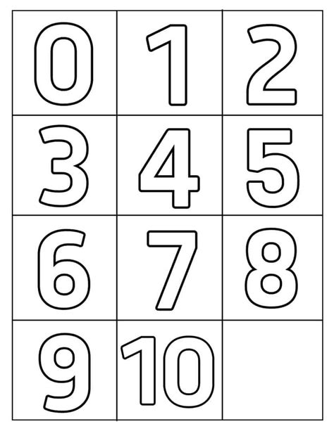 0-10 Printable Numbers (Free Templates In All Sizes)