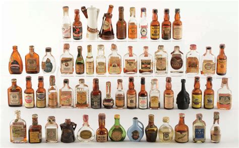 Lot Detail - LARGE LOT OF VINTAGE MINIATURE LIQUOR BOTTLES.