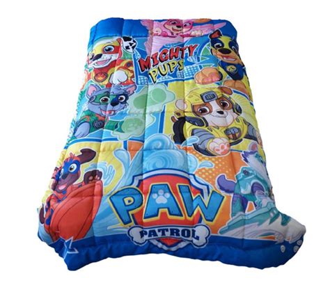 Buy Paw Patrol Mighty Pups Comforter Reversible Cotton Toddler Online ...