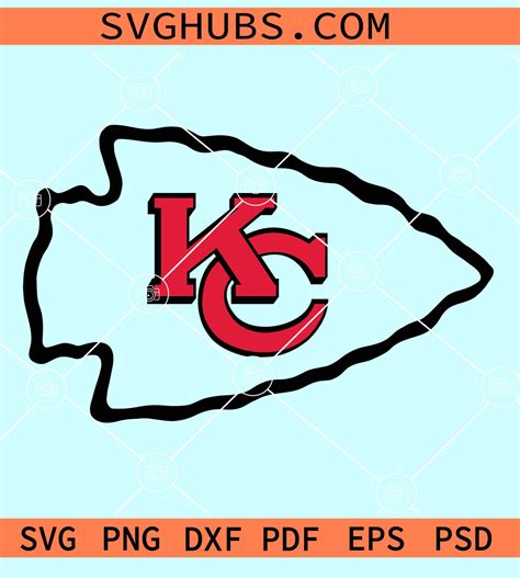 Kansas City Chiefs Arrowhead Svg, KC Chiefs svg, Layered Logo SVG File