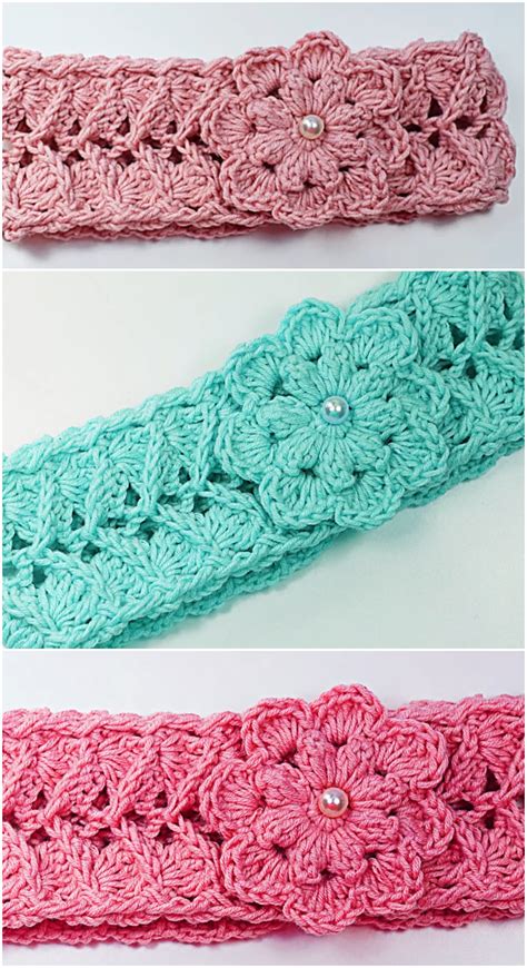 Crochet Fast And Easy Headband With Flower - Crochet Ideas