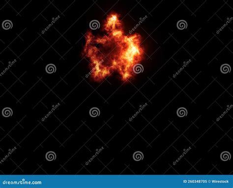 Red Asterisk Symbol Burning in Flames on a Dark Background Stock ...