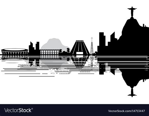 Rio de janeiro skyline Royalty Free Vector Image