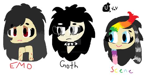 Emo VS Goth VS Scene by FairyNerdQueen on DeviantArt