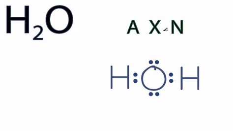 H2O Molecular Geometry / Shape and Bond Angle (precise angle is 104.45 ...