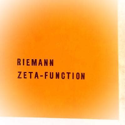 Riemann Zeta-function – Welcome to D's Personal Blog