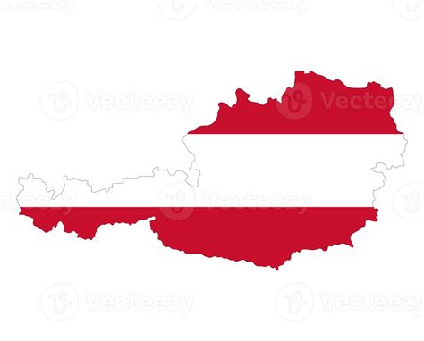 Austria map with Austrian flag. Flag of Austria 28048978 PNG