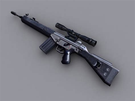 g3 assault rifle 3d model