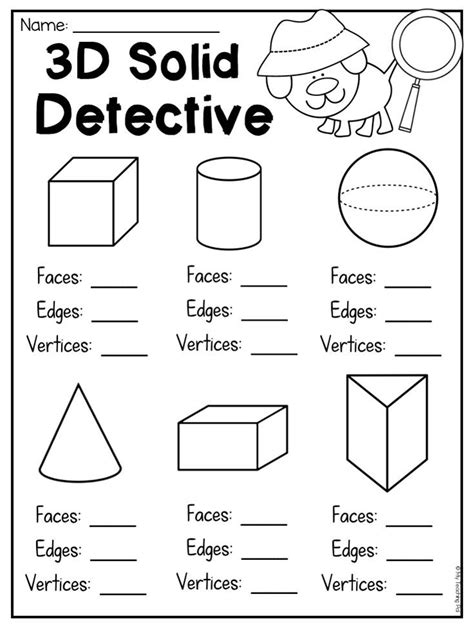 Printable 3d Shapes Worksheets For Grade 1 - Worksheets Joy