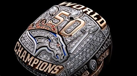 Denver Broncos Super Bowl Ring 3D model 3D printable | CGTrader