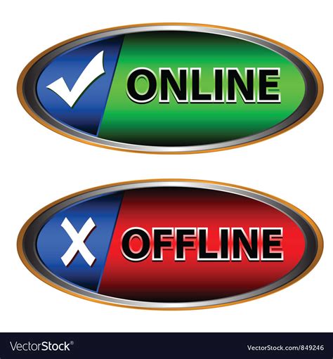 Online and offline icon Royalty Free Vector Image