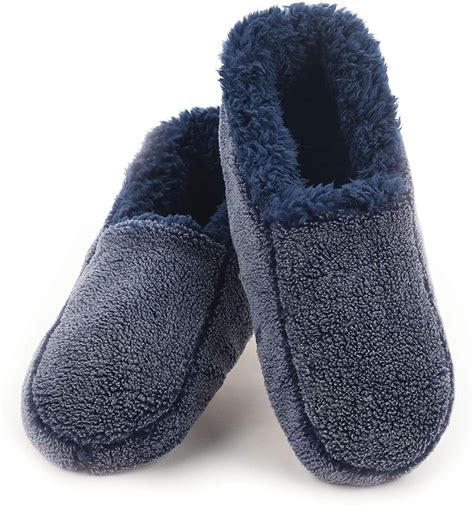 Snoozies Mens Two Tone Fleece Lined Slippers - Comfortable Slippers for ...