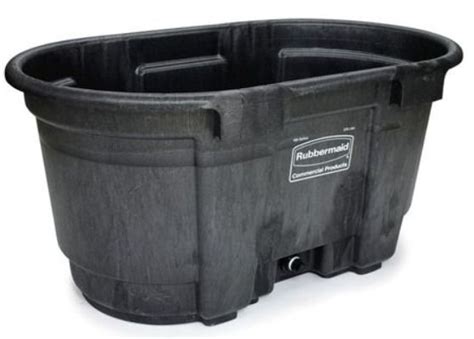 NEW Rubbermaid Stock Tank 100 Gallon Outdoor Water Drain Plug Horses ...