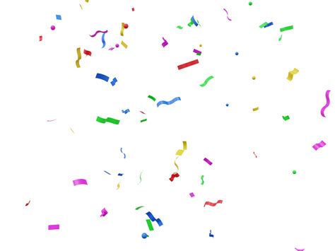 3D rendered colorful confetti with fun color 11577791 PNG