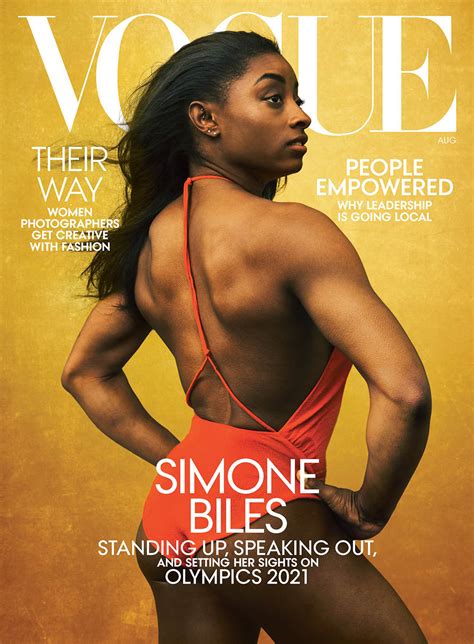 Simone Biles covers Vogue US August 2020 by Annie Leibovitz ...