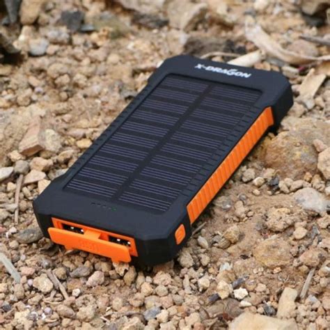 Dual USB Solar Power Bank 10000mAh Universal Battery Charger Torch