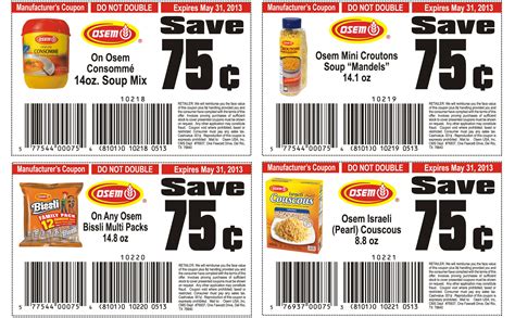 Printable In Store Coupons