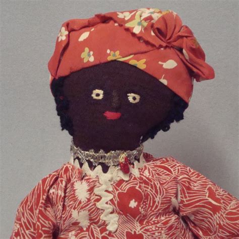 SOLD 1920s-30s Hand-Made Black Rag Doll - J Compton Gallery