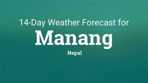 Manang, Nepal 14 day weather forecast