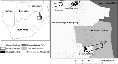 Map of Bushbuckridge Municipality and surrounding conservation land ...