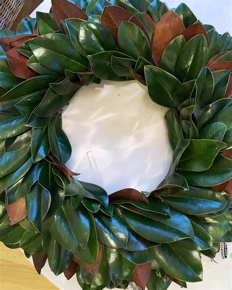 How to Make a Natural Magnolia Wreath - For Less Than $20 - The Coastal Oak