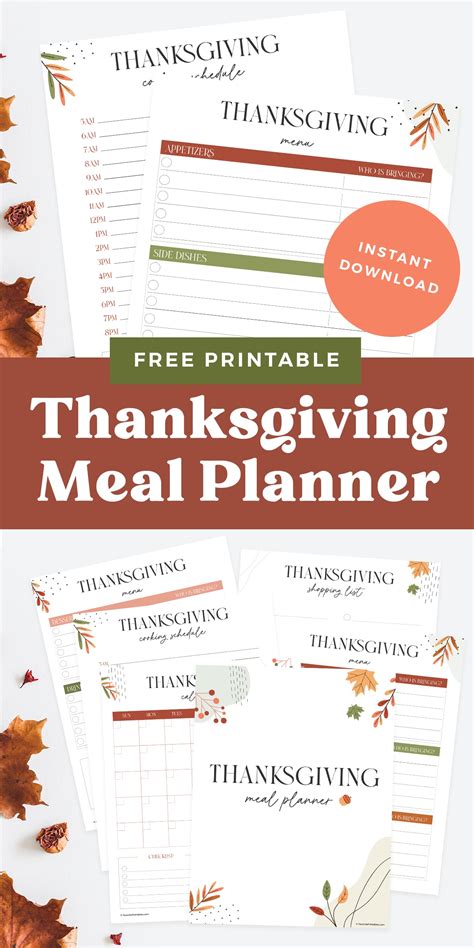 Thanksgiving meal planner - FREE Printable! - Favorite Printables