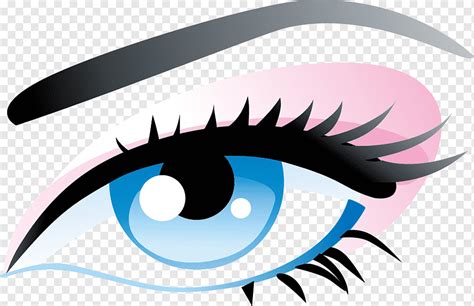 Cartoon Girl Eyes With Eyelashes Clipart