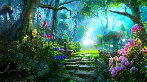 Fairy Garden Ideas Enchanted Forest Wonderland. Fantasy landscape ...