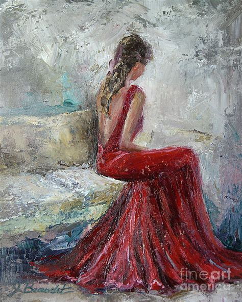 Girl In Red Dress Painting at PaintingValley.com | Explore collection ...