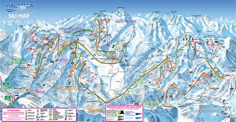 Sestriere ski map