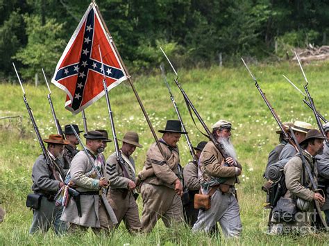 Confederate Soldiers Marching