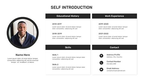 Self Introduction Google Slides Template - SlideKit