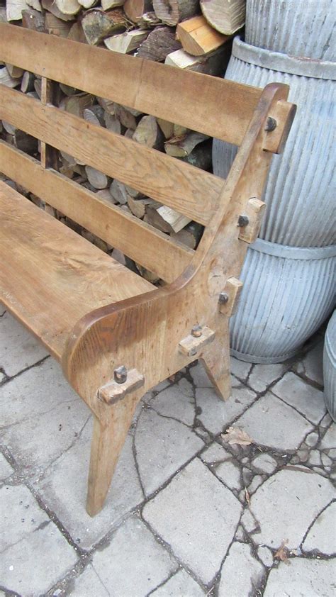 Vintage Three Seat Oak Bench / Seat - Antiques Atlas