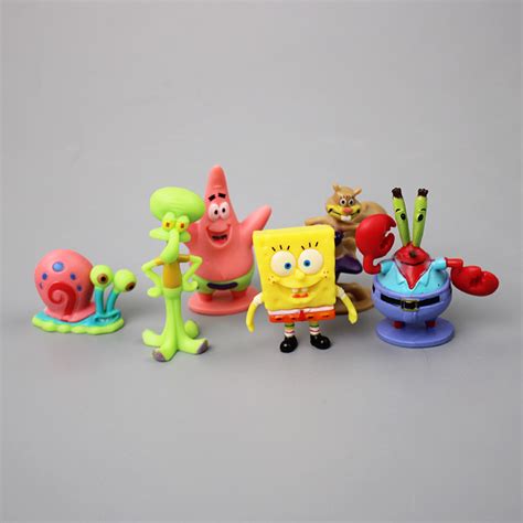 6Pcs/Set 5.5cm Anime SpongeBob SquarePants Patrick Star Squog Armor Abs ...